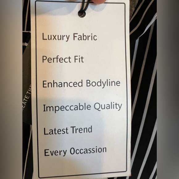 #1026 NWT “Have” Los Angeles stripped blazer black white belted size small - Picture 7 of 7